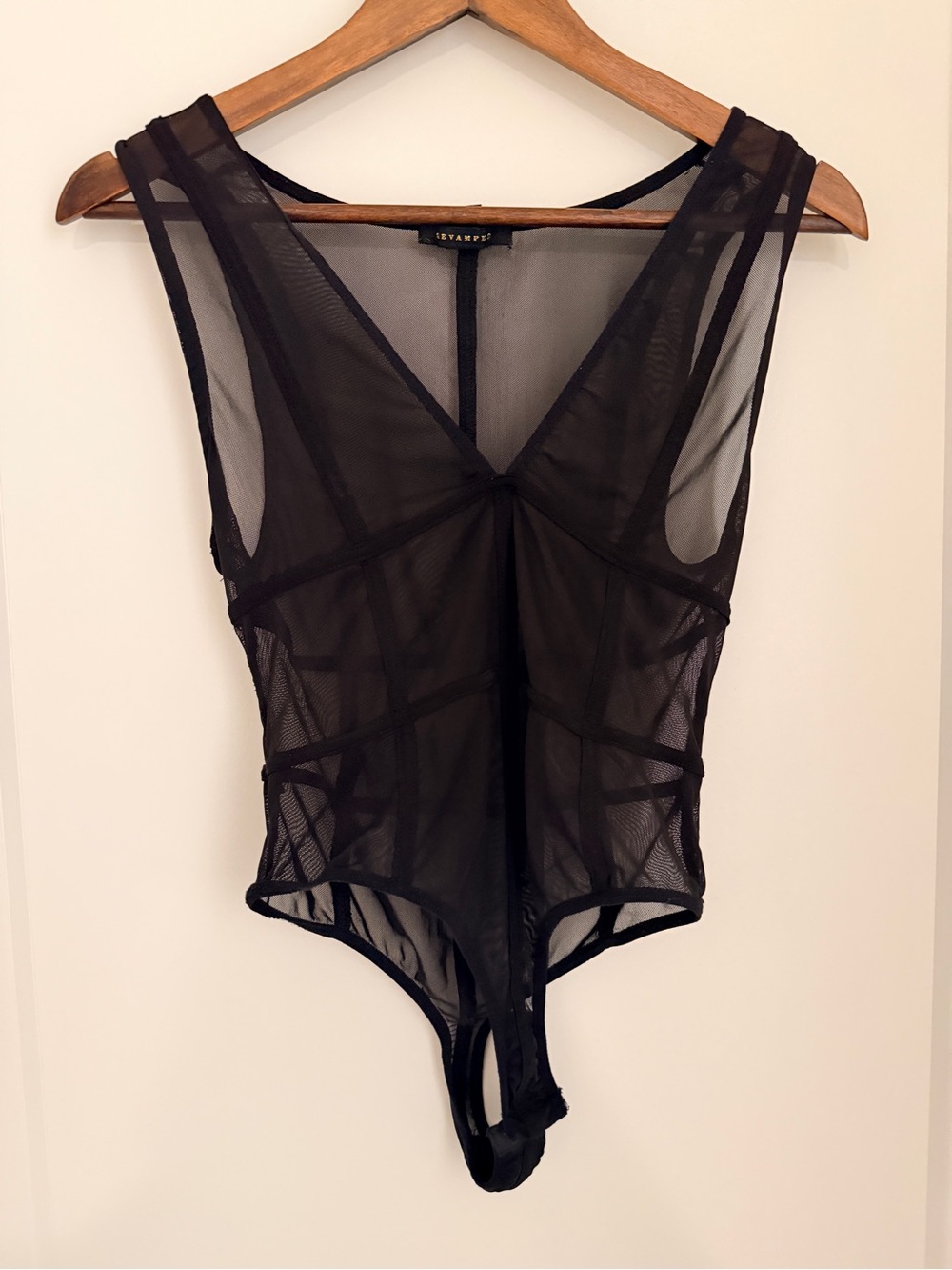 Women’s Black Mesh Bodysuit
